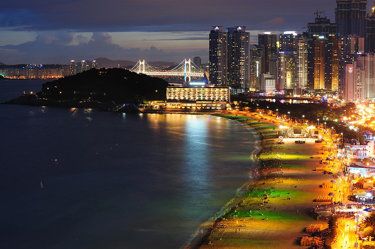Haeundae Beach at night